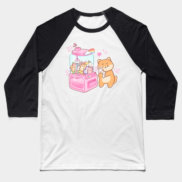 Kawaii Japanese Claw Machine Baseball T-Shirt by Kukoo.Kat